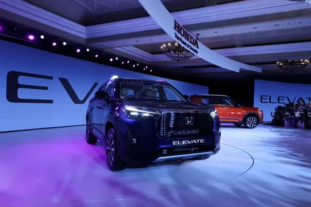 FILE PHOTO: File Photo: Honda's new SUV Elevate is displayed during its world premiere, at an event in New Delhi, India, June 6, 2023. REUTERS/Anushree Fadnavis/File Photo/File Photo