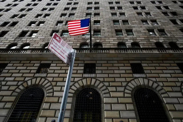 FILE PHOTO: The Federal Reserve Bank of New York building is seen in the Manhattan borough of New York, U.S., December 16, 2017. REUTERS/Eduardo Munoz/File Photo