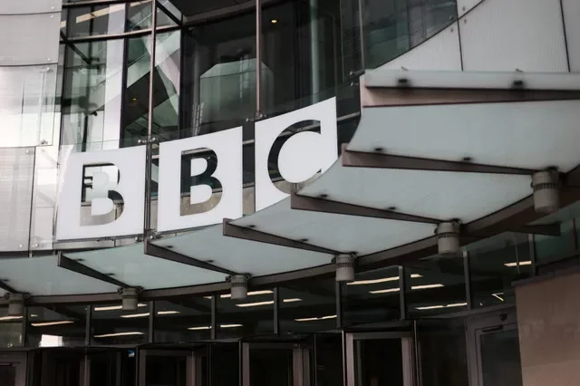 The BBC logo outside the BBC Broadcasting House in London, Britain, November 15, 2025.