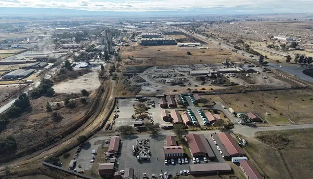 A drone view shows factories and industrial facilities in Newcastle, a manufacturing hub in the eastern province of KwaZulu-Natal, South Africa, July 31, 2026. REUTERS/Thando Hlophe