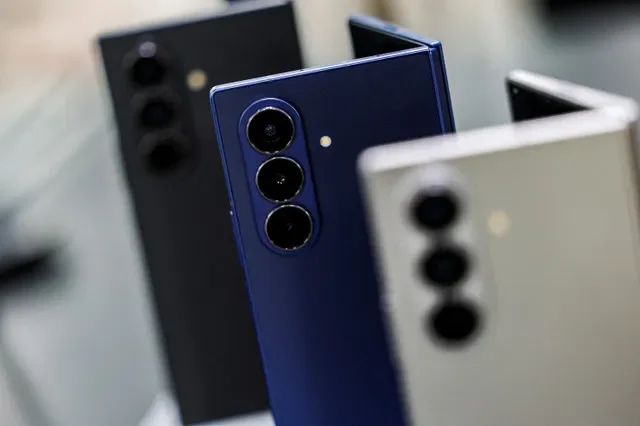 แฟ้มภาพ: สมาร์ทโฟน Samsung Galaxy Z Fold 7 จัดแสดงในงานอีเวนต์ ณ นครนิวยอร์ก สหรัฐฯ เมื่อวันที่ 8 กรกฎาคม 2025