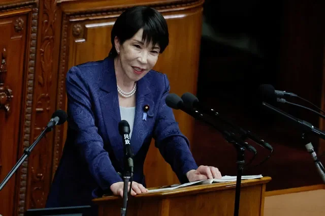 资料照片:日本首相高市早苗在东京国会发表施政方针演说,2026年10月5日。路透社/金京勋/资料照片