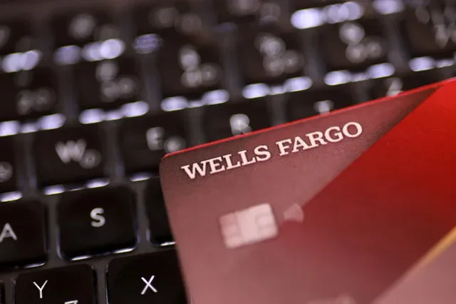 A Wells Fargo credit card mockup is seen in this illustration taken July 17, 2026. REUTERS/Dado Ruvic/Illustration