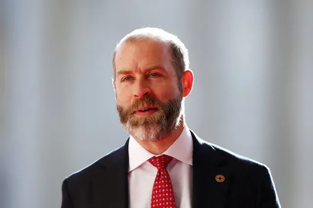 FILE PHOTO: British Business, Innovation, Science and Trade Secretary Jonathan Reynolds arrives to attend the International Summit on Space at the Grand Palais in Paris, France, September 10, 2026. REUTERS/Abdul Saboor/Pool/File Photo