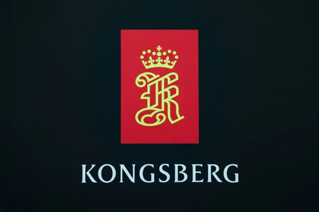 2025 年 3 月 26 日,澳洲阿瓦隆,澳洲國際航空展上展示的 Kongsberg 標誌。REUTERS/荷莉·亞當斯